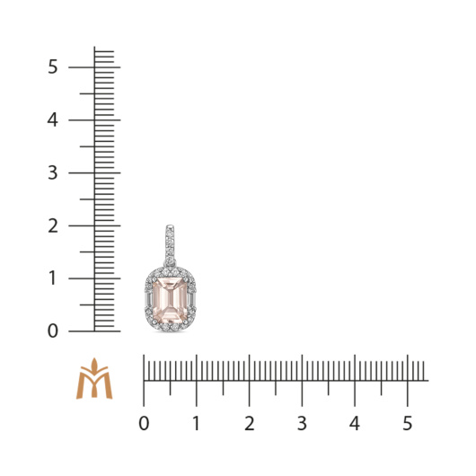 Подвеска с морганитом и бриллиантами