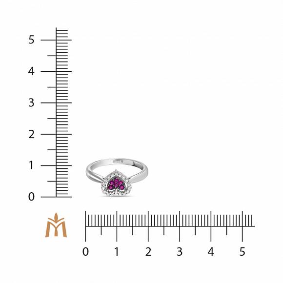 Кольцо с бриллиантами и рубинами R01-LS-35667-RU - Фото 2