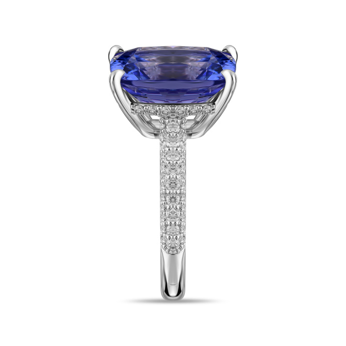 Кольцо с танзанитом и бриллиантами - фото 2 Кольцо с танзанитом и бриллиантами - фото 2