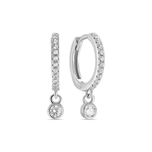 Серьги с фианитами