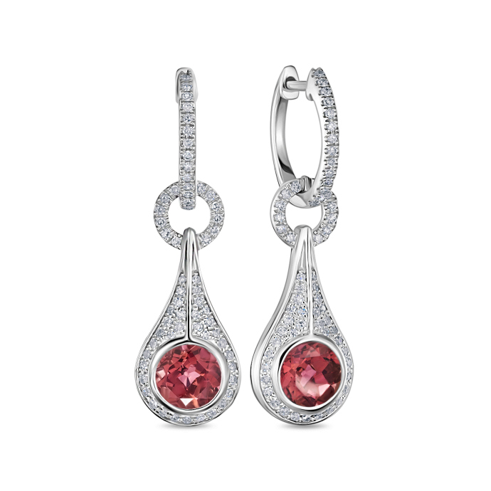 Серьги с бриллиантами и турмалинами - фото 1 Серьги с бриллиантами и турмалинами - фото 1