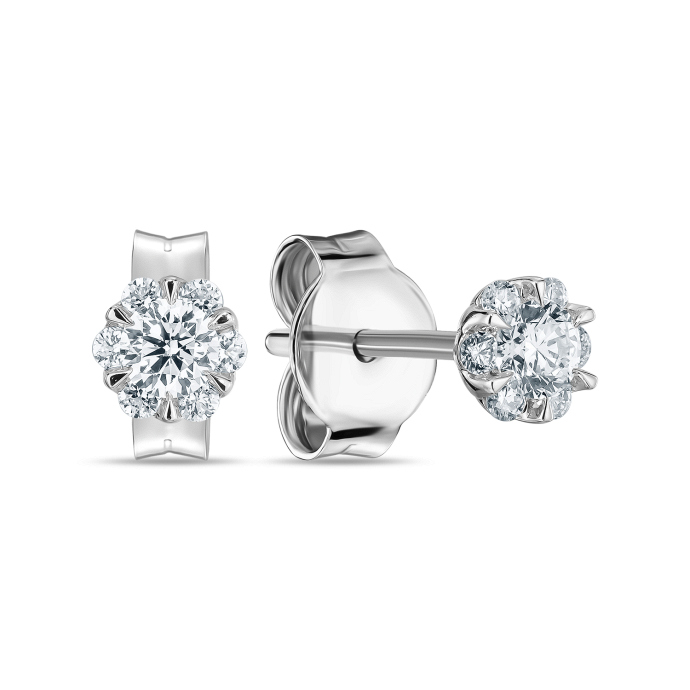 Серьги с бриллиантом - фото 1