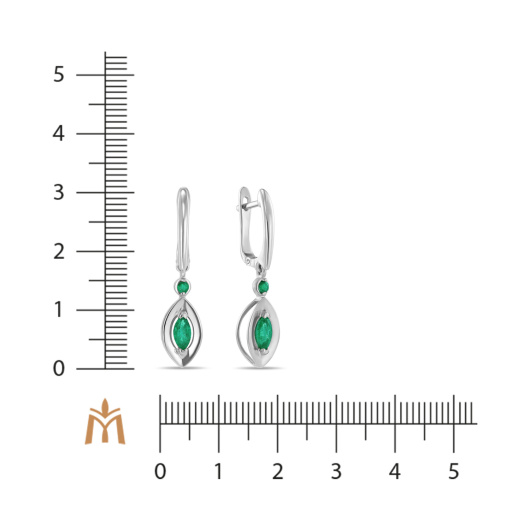 Серьги с изумрудами