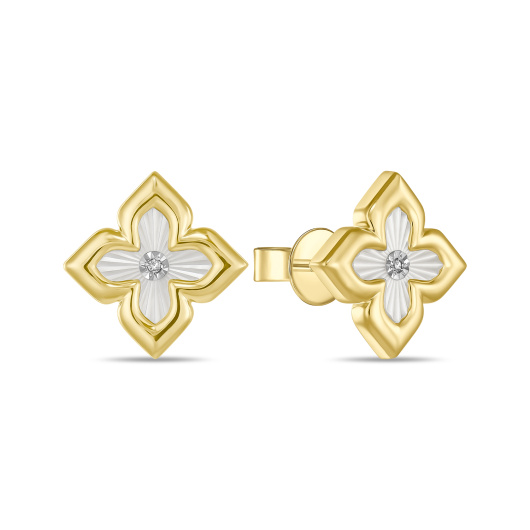 Серьги с бриллиантами и перламутром