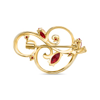 Брошь с гранатами - фото 2