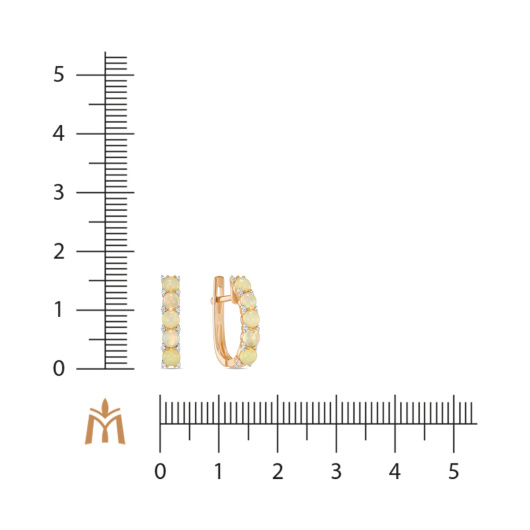 Серьги с опалами и бриллиантами