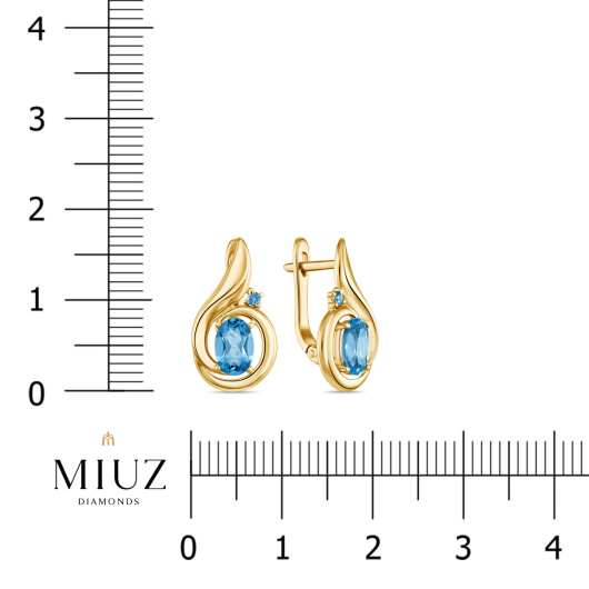 Серьги с топазами