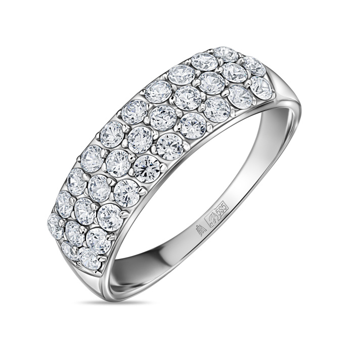 Кольцо с фианитами - фото 1 Кольцо с фианитами - фото 1