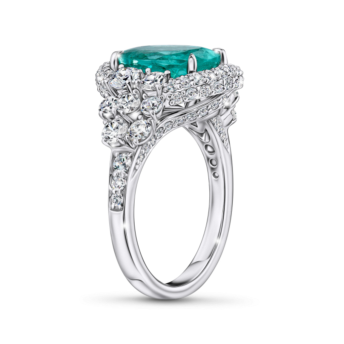 Кольцо с бриллиантами и турмалинами параиба - фото 2 Кольцо с бриллиантами и турмалинами параиба - фото 2