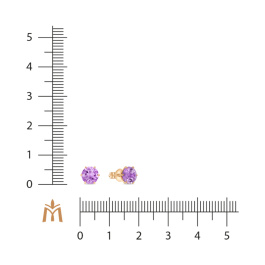 Серьги с аметистами