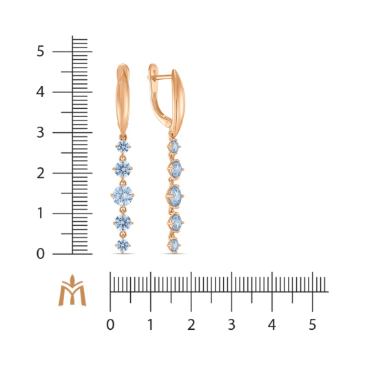 Серьги с фианитами