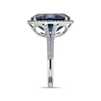 Кольцо с бриллиантами и лондон топазом - фото 2