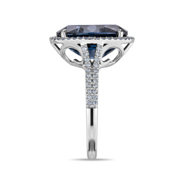 Кольцо с бриллиантами и лондон топазом