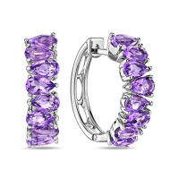 Серьги с аметистами - фото 1