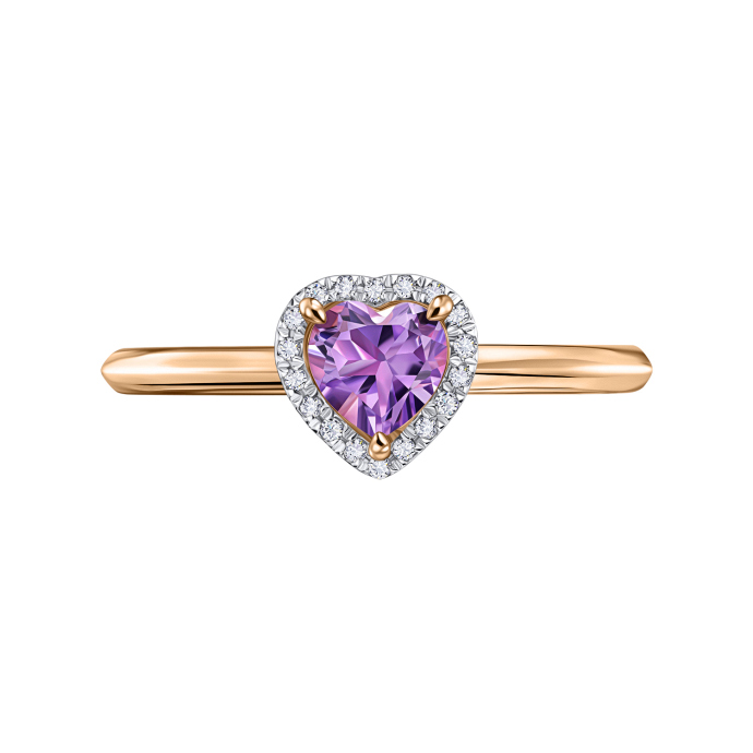 Кольцо с бриллиантами и аметистом - фото 3