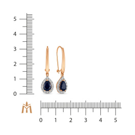 Серьги с сапфиром