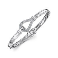 Браслет жесткий с бриллиантами - фото 1 Браслет жесткий с бриллиантами - фото 1