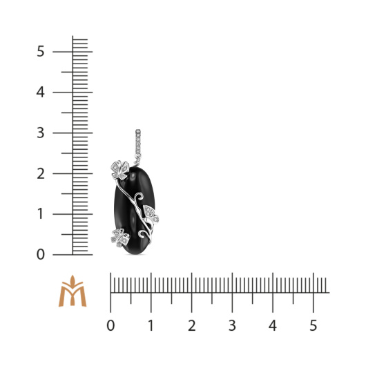 Подвеска с ониксом и бриллиантами
