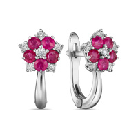 Серьги с бриллиантами и рубинами - фото 1 Серьги с бриллиантами и рубинами - фото 1