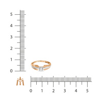 Кольцо с фианитом - фото 2