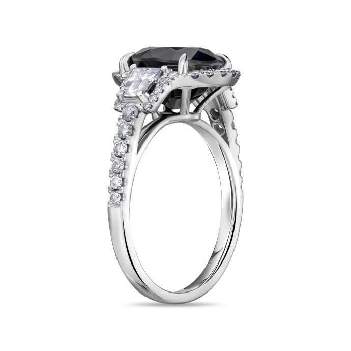 Кольцо с бриллиантами и цветными сапфирами - фото 2