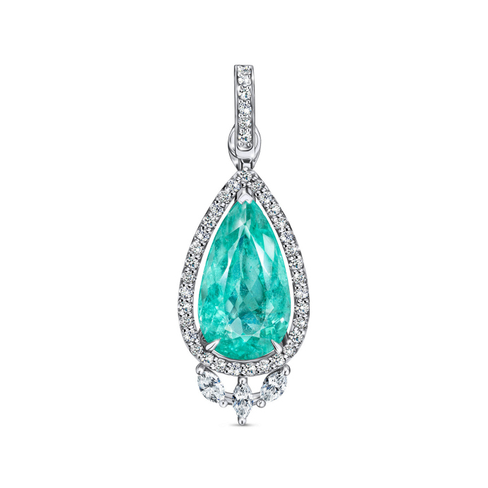 Колье с бриллиантами и параиба - фото 3