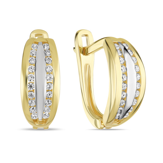 Серьги с фианитом