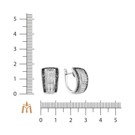 Серьги с бриллиантами и облагороженными бриллиантами