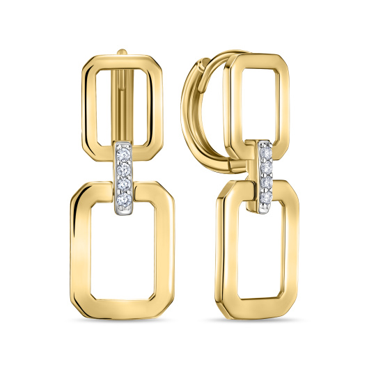 Серьги с фианитами