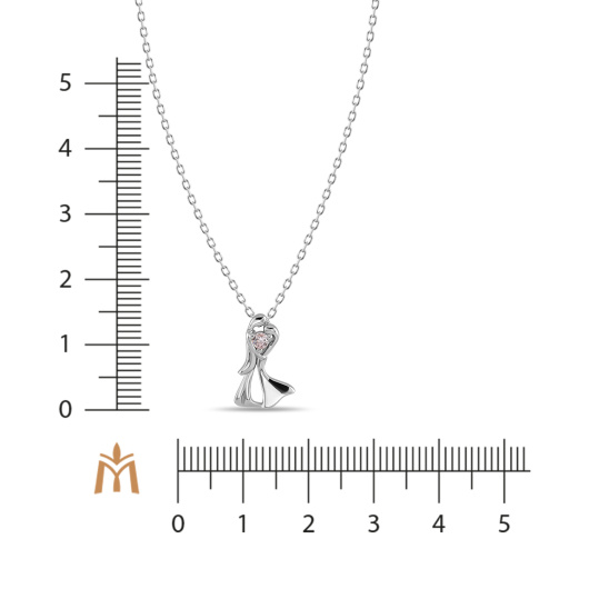 Колье с фианитом