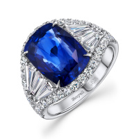 Кольцо с сапфиром и бриллиантами - фото 1