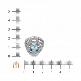 Кольцо с аквамарином и бриллиантами