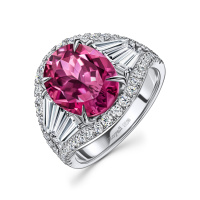 Кольцо с бриллиантами и рубеллитом - фото 1 Кольцо с бриллиантами и рубеллитом - фото 1