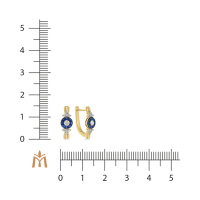 Серьги с сапфирами и бриллиантами - фото 2