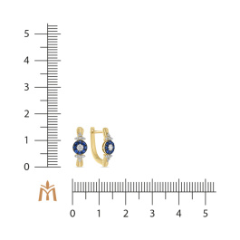 Серьги с сапфирами и бриллиантами