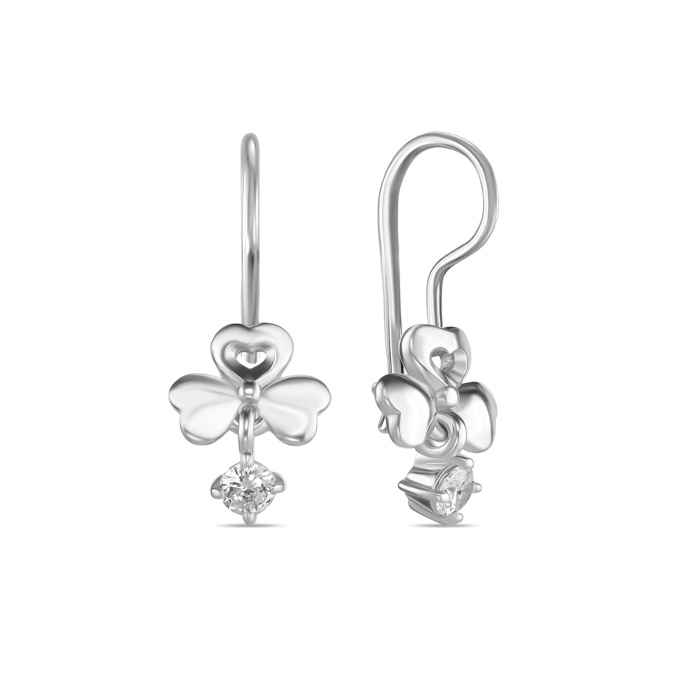 Серьги с фианитом - фото 1 Серьги с фианитом - фото 1