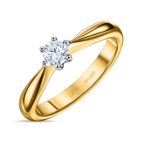 Кольцо с бриллиантом - фото 1