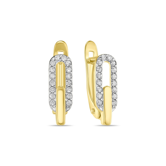 Серьги с фианитами