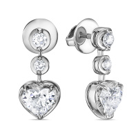 Серьги с бриллиантом - фото 1