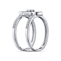 Кольцо с бриллиантами и перламутром - фото 2