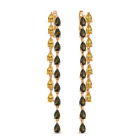 Серьги с цитринами и дымчатым кварцем - фото 1 Серьги с цитринами и дымчатым кварцем - фото 1