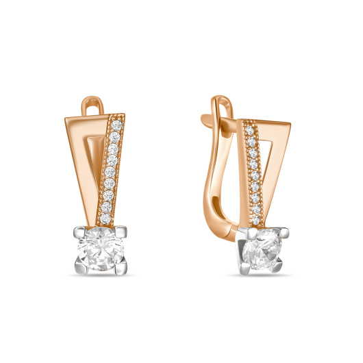 Серьги с фианитом