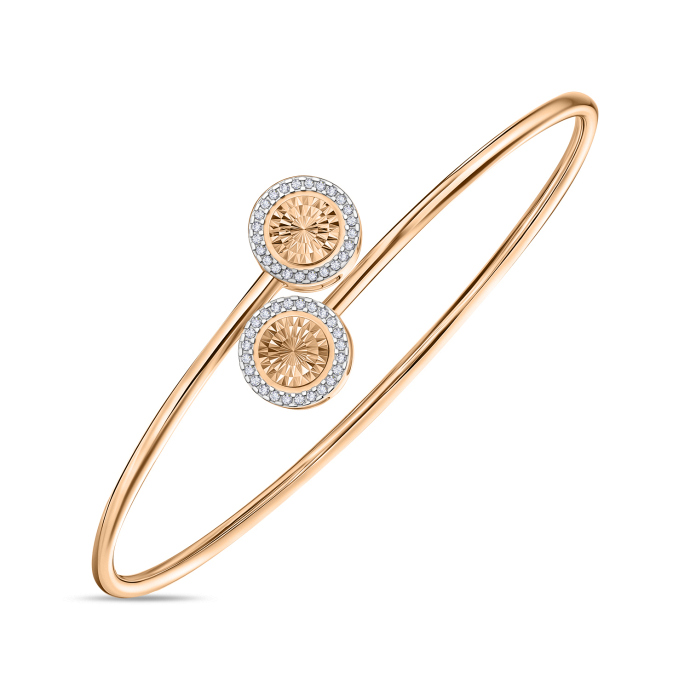 Браслет жесткий с бриллиантами - фото 1 Браслет жесткий с бриллиантами - фото 1