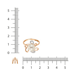 Кольцо с жемчугом и бриллиантами
