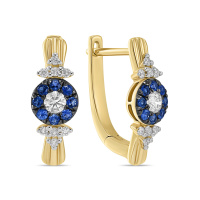 Серьги с сапфирами и бриллиантами - фото 1