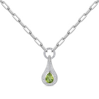 Колье с бриллиантами и перидотом - фото 1 Колье с бриллиантами и перидотом - фото 1