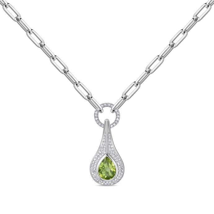 Колье с бриллиантами и перидотом - фото 1 Колье с бриллиантами и перидотом - фото 1