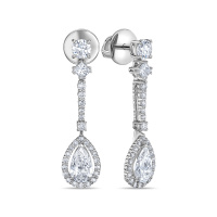 Серьги с бриллиантом - фото 1