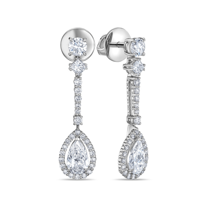 Серьги с бриллиантом - фото 1