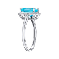 Кольцо с топазом и бриллиантами - фото 2